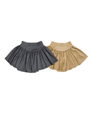 Gather flare mini skirt