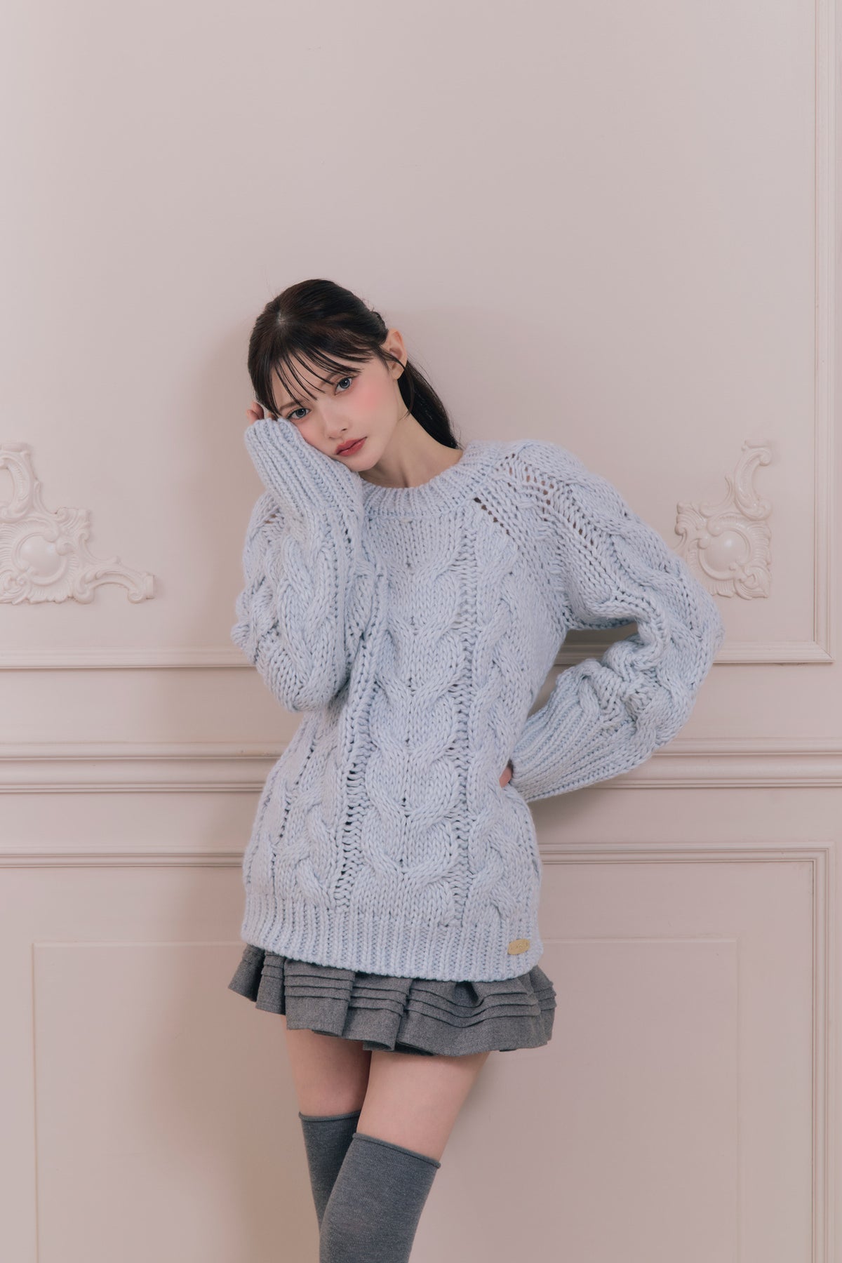 vintage like cable knit