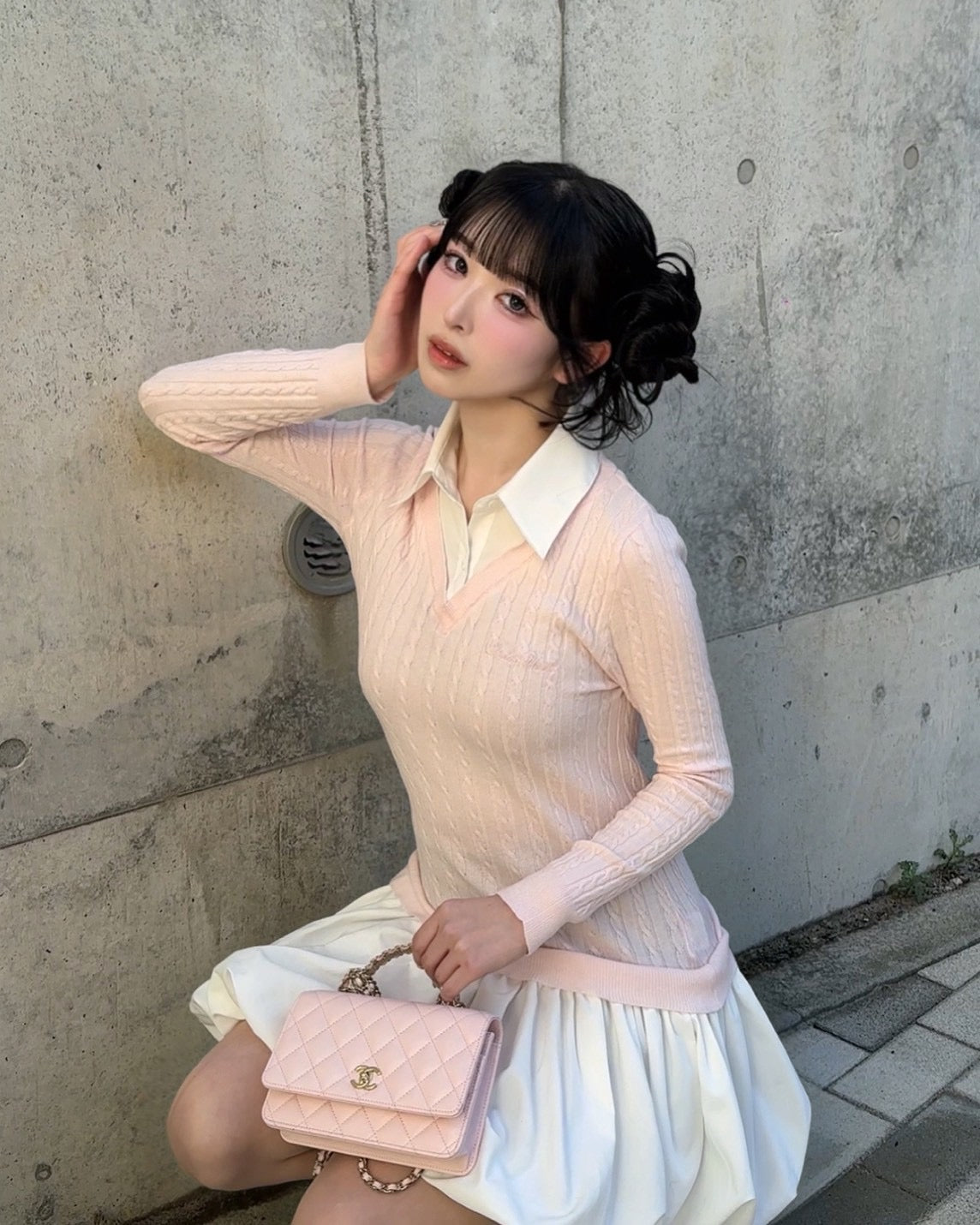 knit shirts docking ballon one-piece