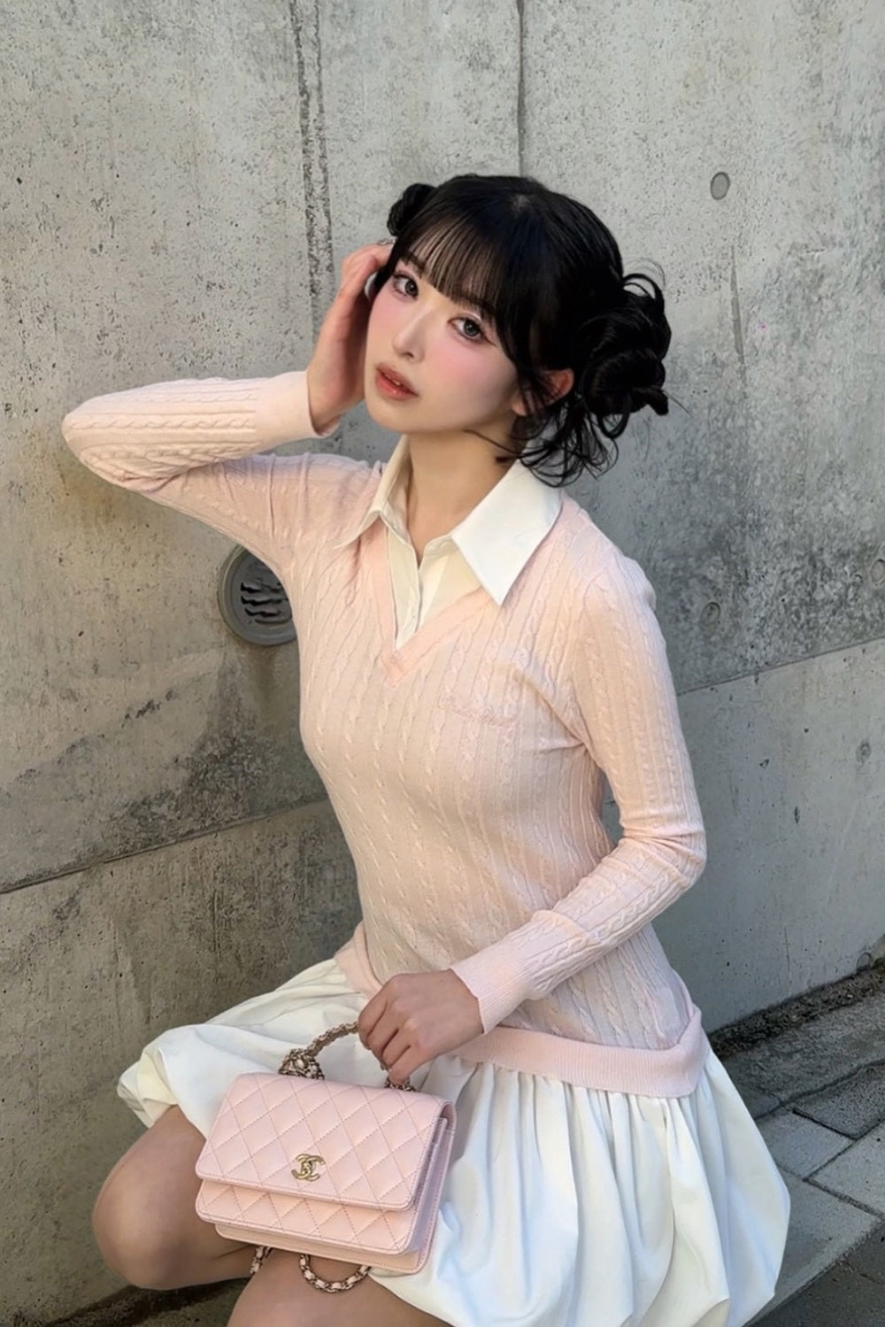 knit shirts docking ballon one-piece