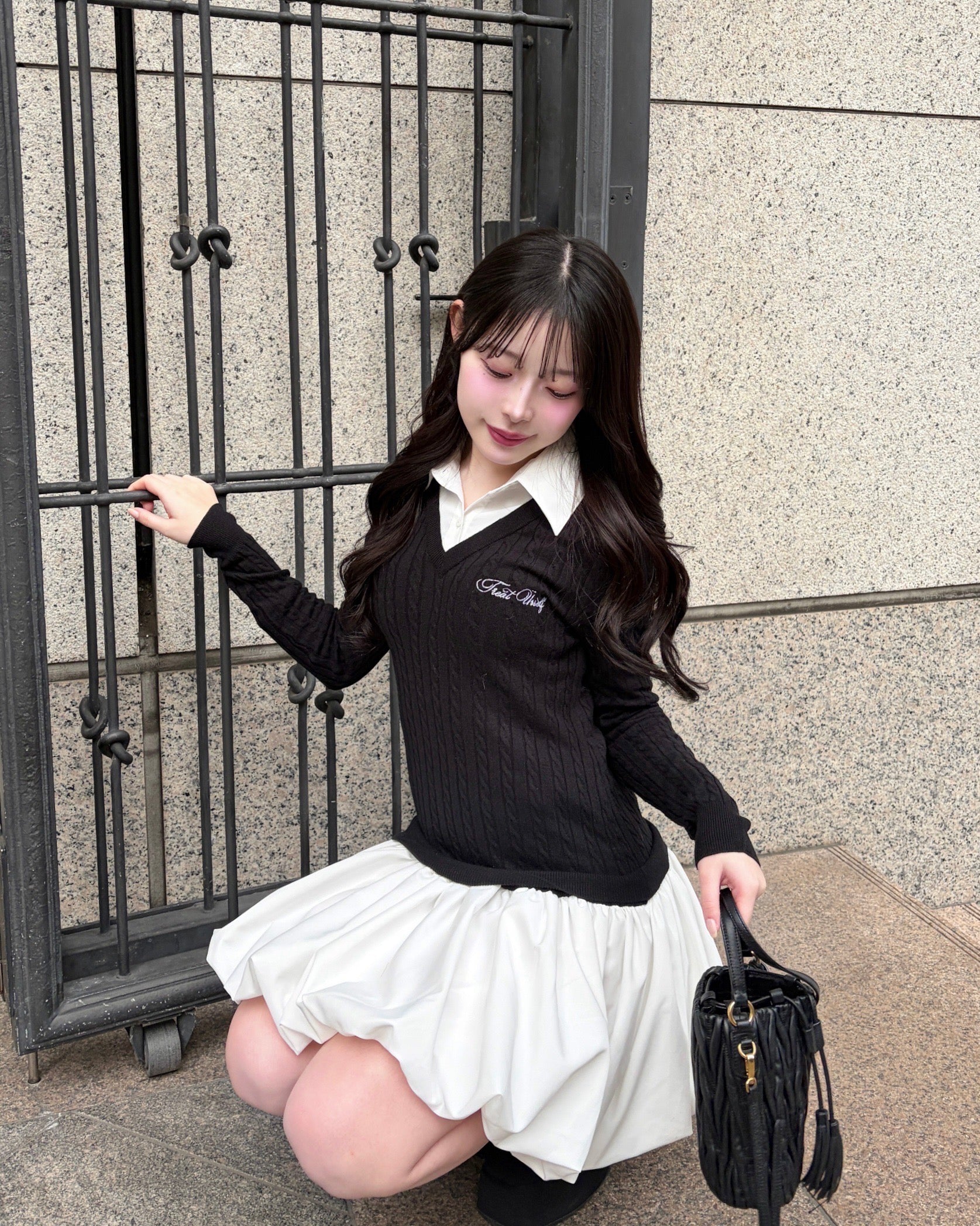 knit shirts docking ballon one-piece