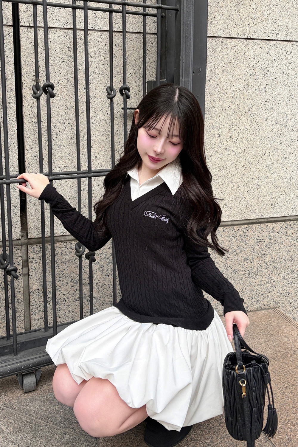knit shirts docking ballon one-piece