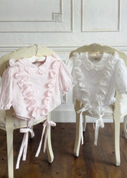 【予約販売】Peony ribbon frill blouse
