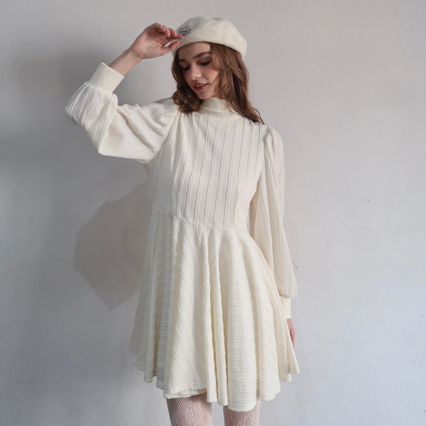 soft girl knit like one-piece