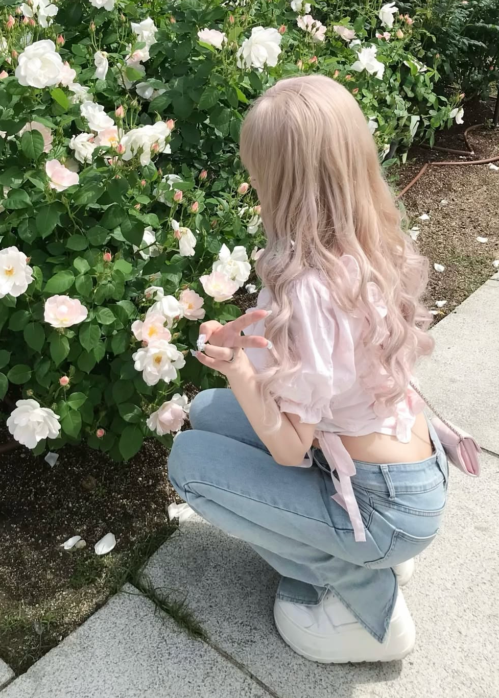【予約販売】Peony ribbon frill blouse