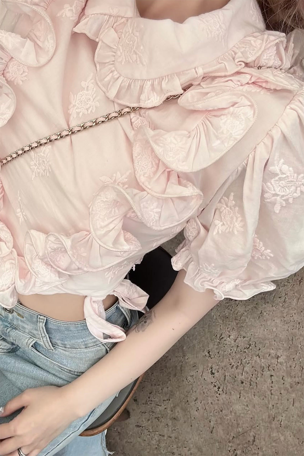 Peony ribbon frill blouse – Treat Ürself