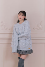 vintage like cable knit