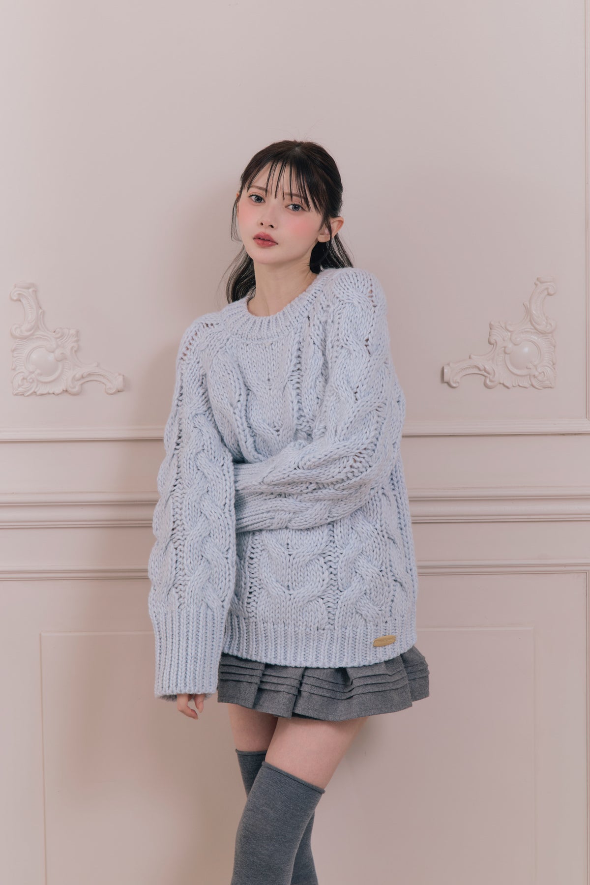 vintage like cable knit