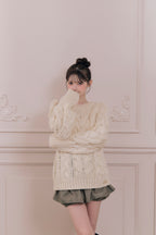 vintage like cable knit
