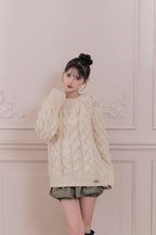 vintage like cable knit