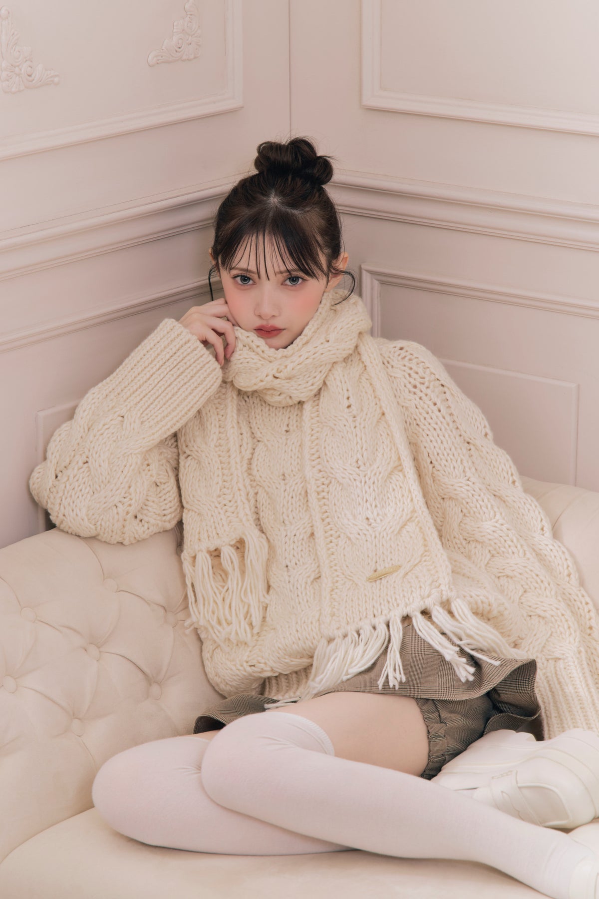 vintage like cable knit