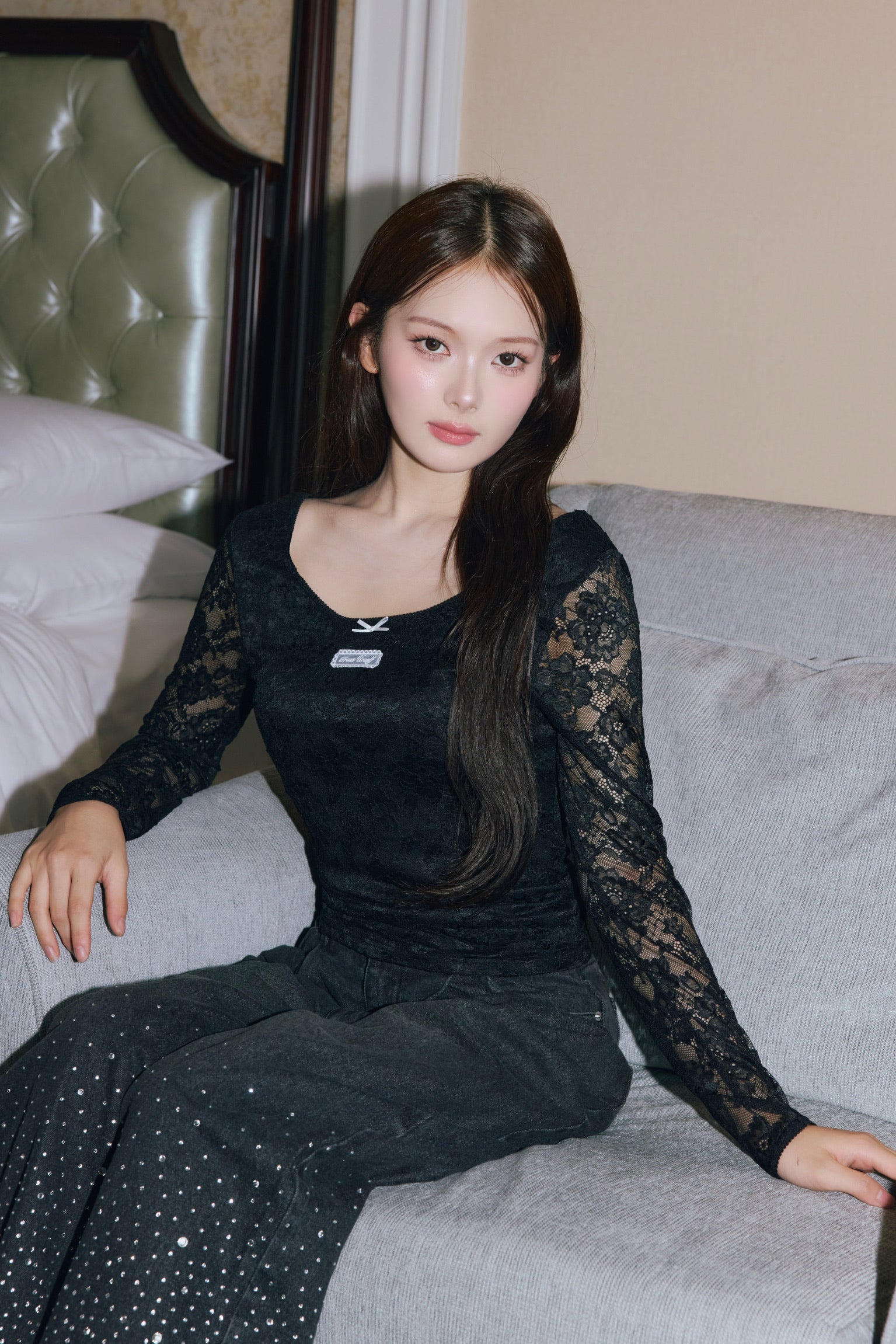 Elegant lace long T-shirts