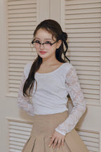 Elegant lace long T-shirts