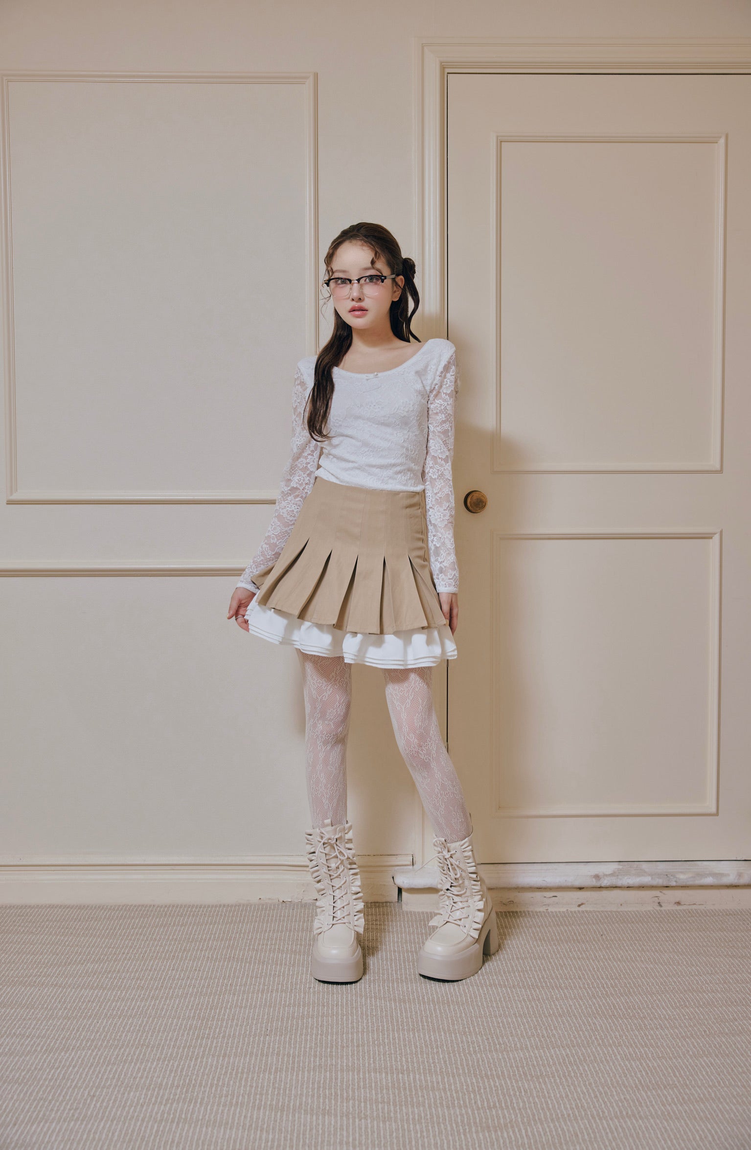 Elegant lace long T-shirts