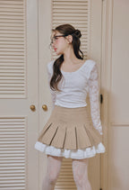Elegant lace long T-shirts