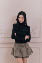 British check mini skirt