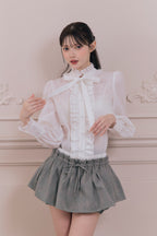 British check mini skirt