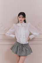 British check mini skirt