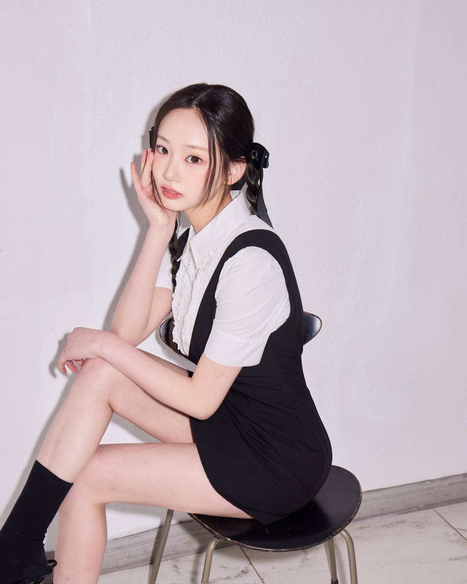 classy line jumper skirt