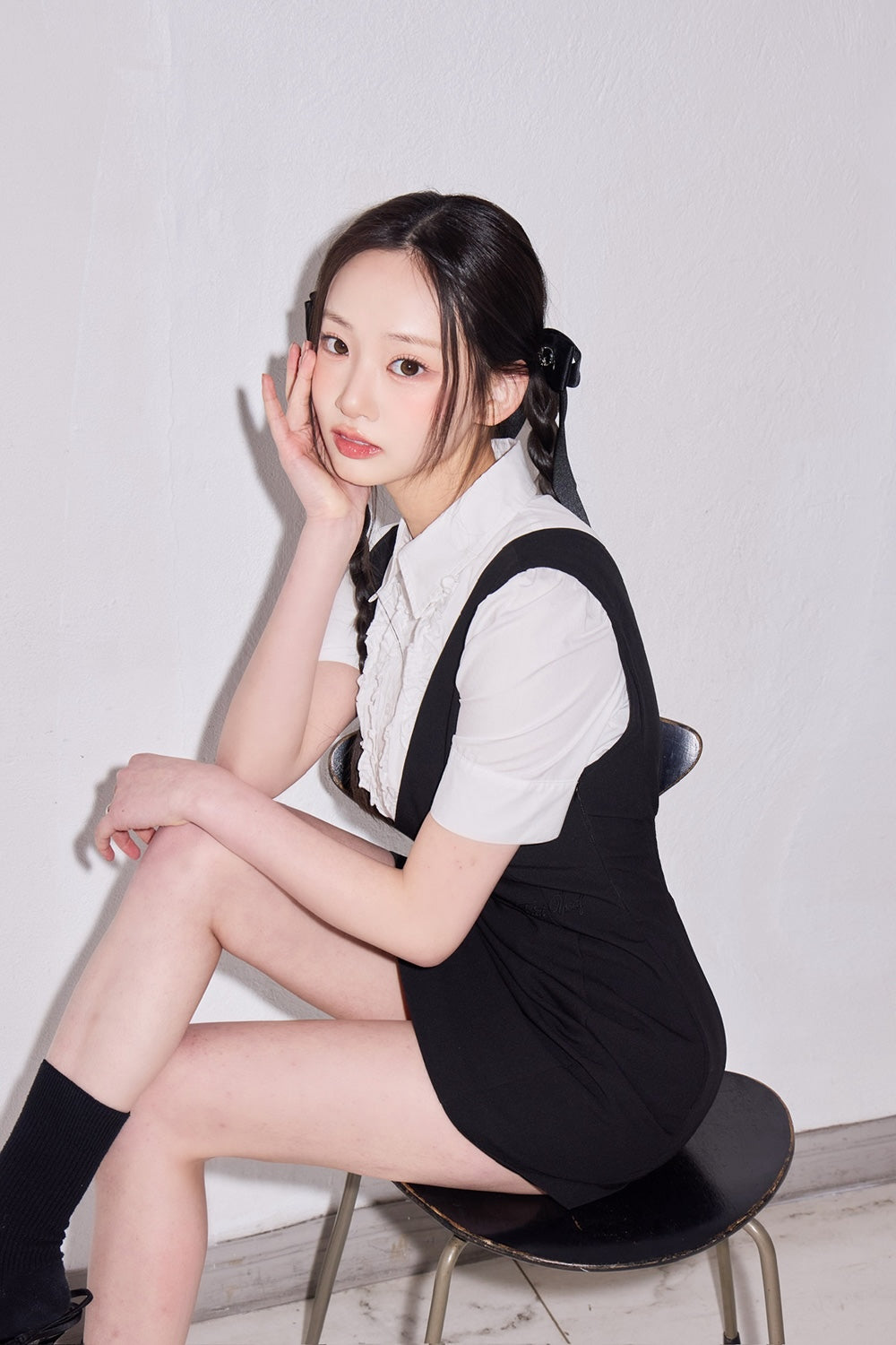 classy line jumper skirt