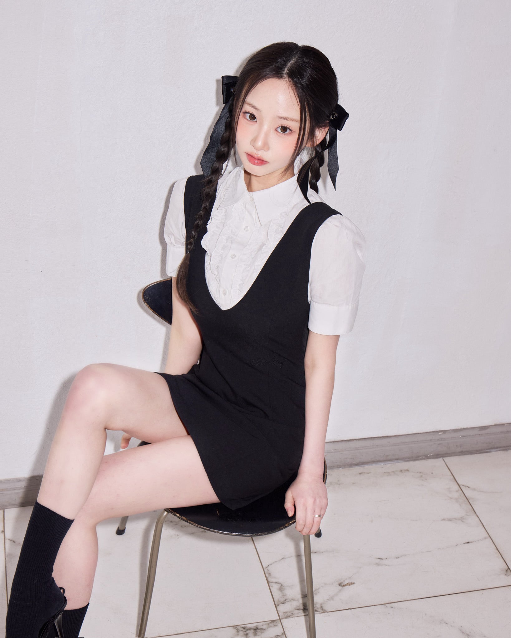 classy line jumper skirt