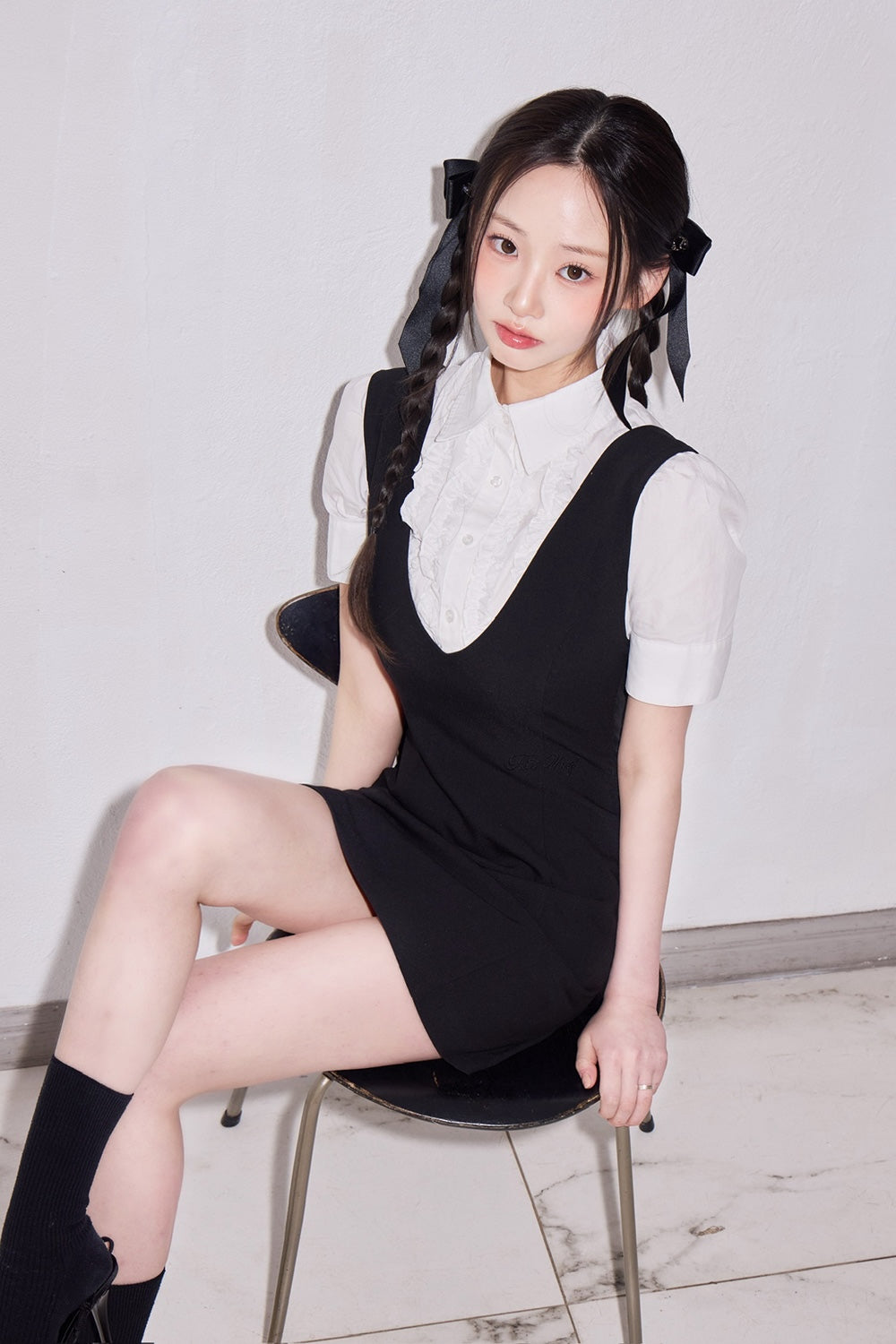 classy line jumper skirt