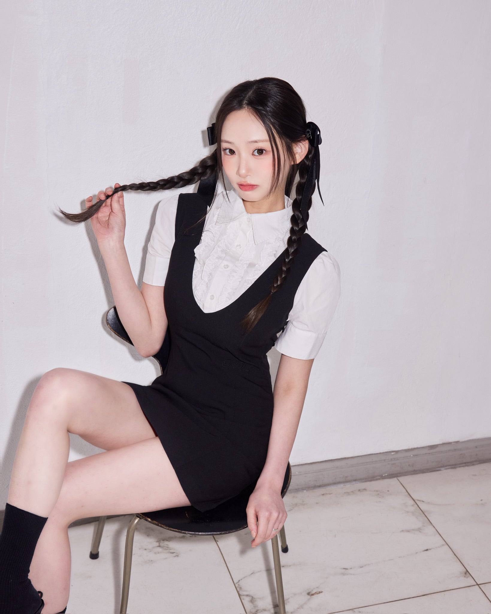 classy line jumper skirt