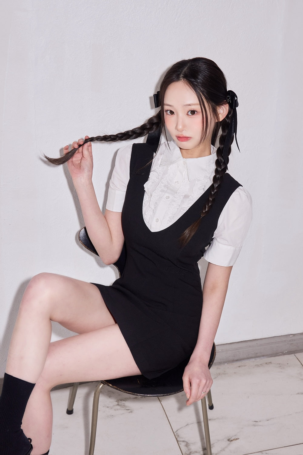 classy line jumper skirt