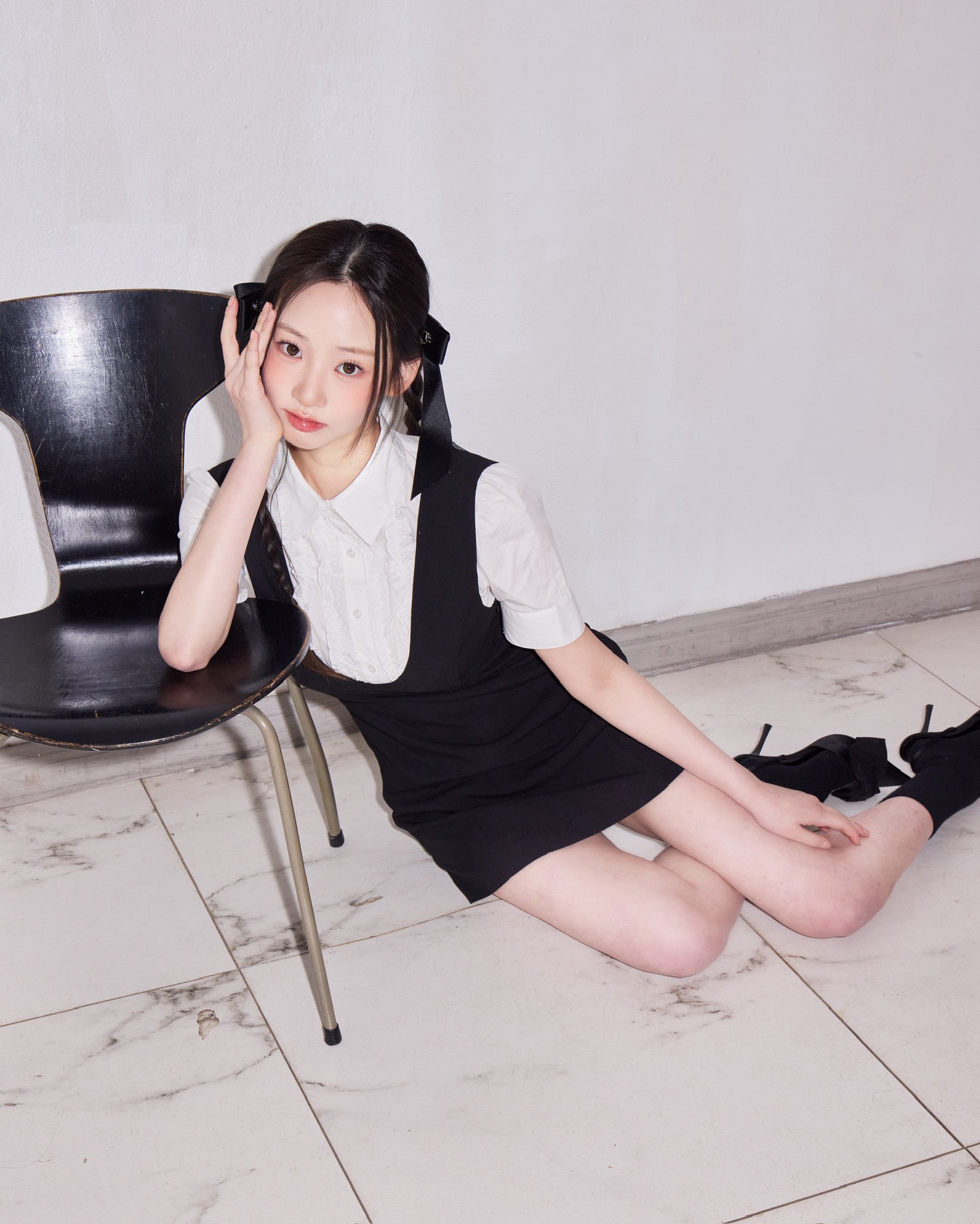 classy line jumper skirt