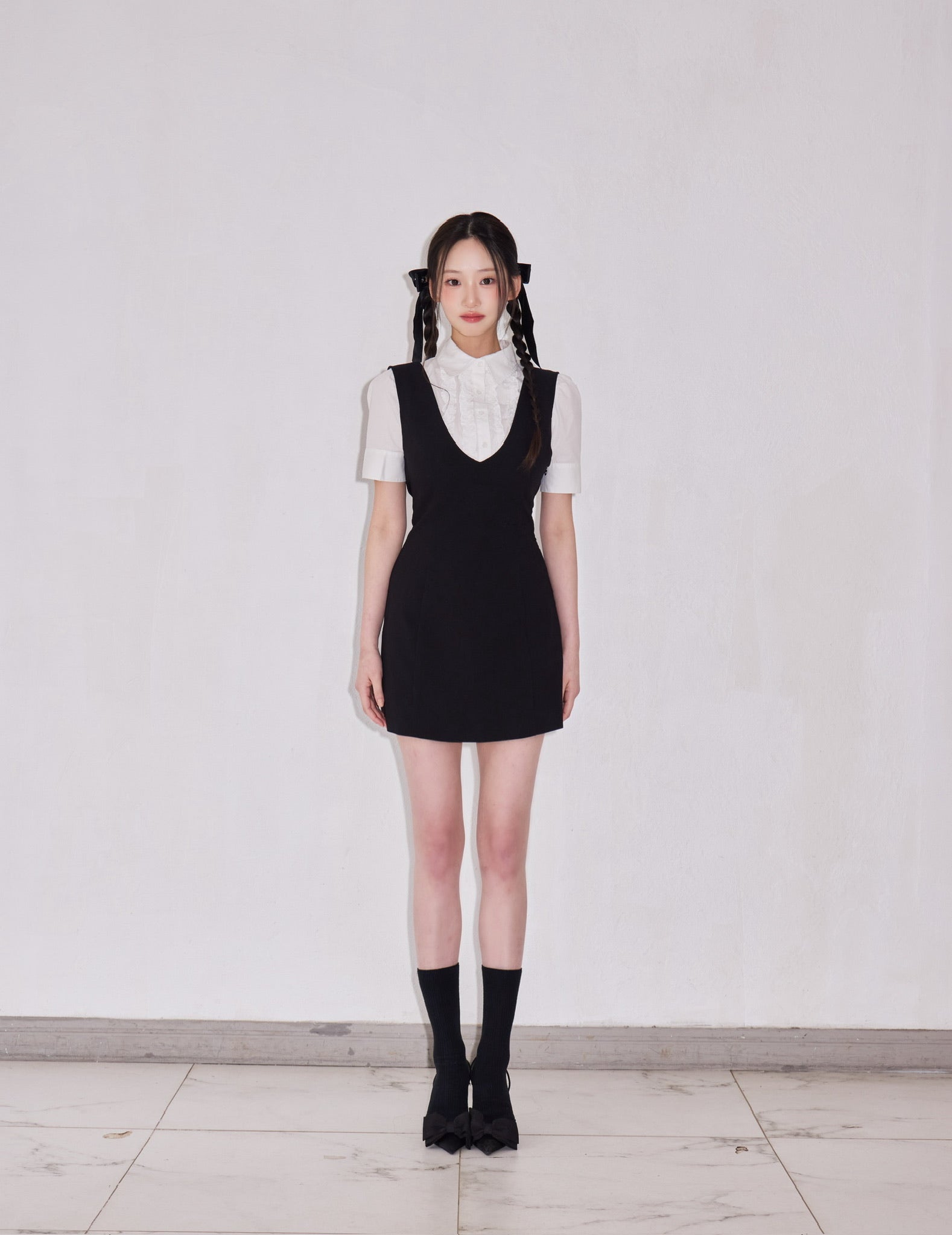 classy line jumper skirt