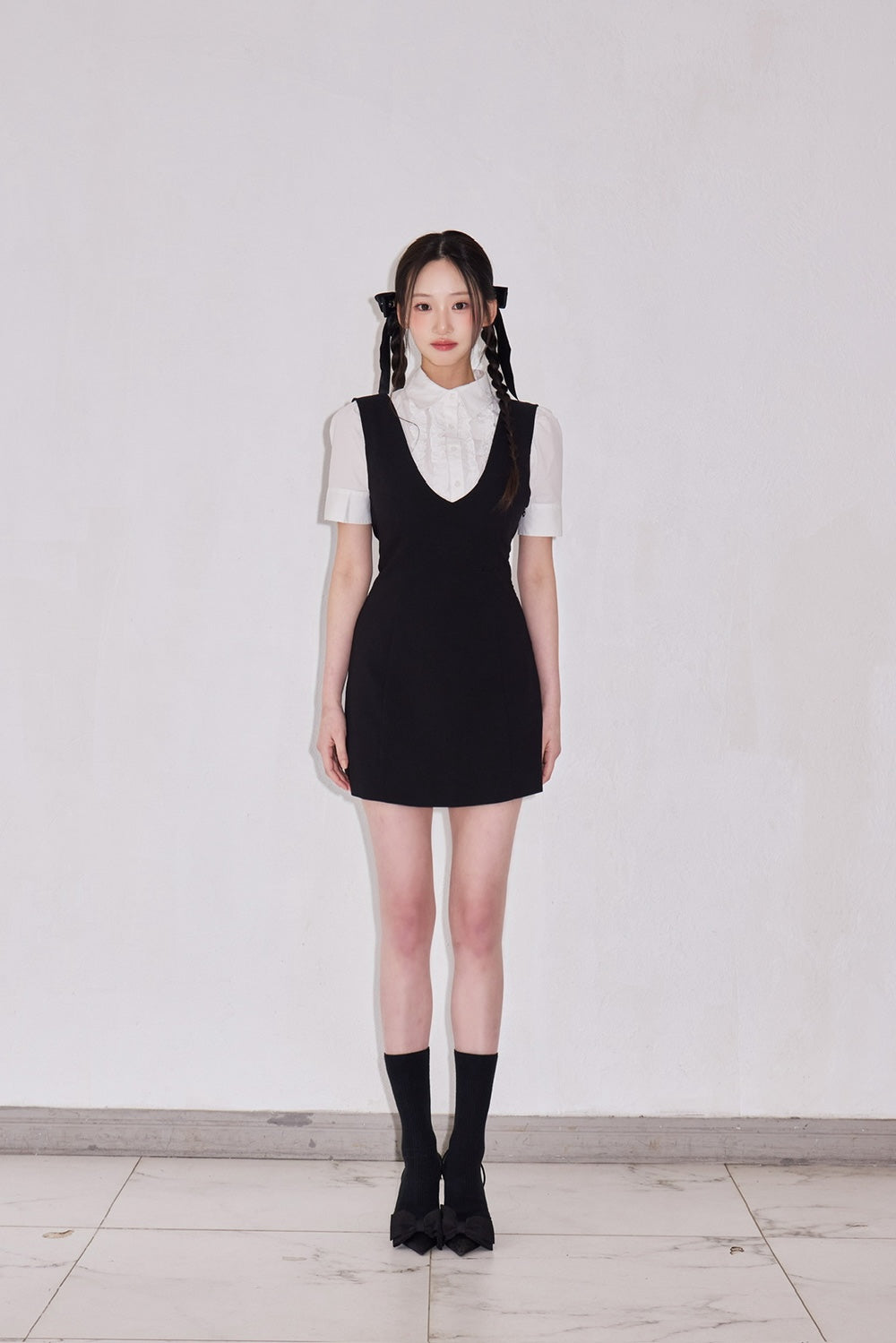 classy line jumper skirt