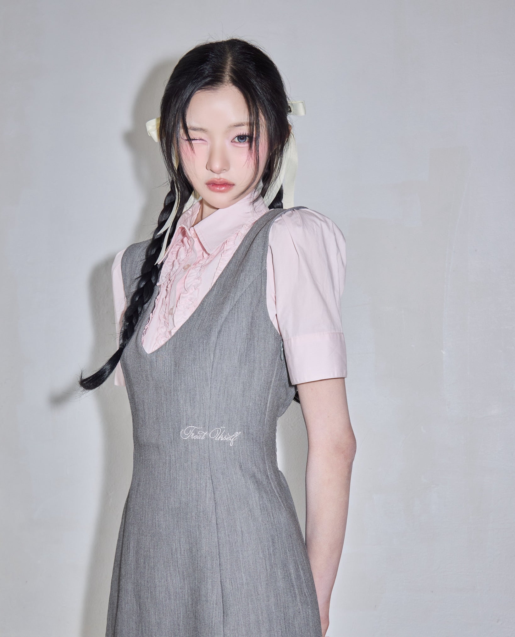 classy line jumper skirt