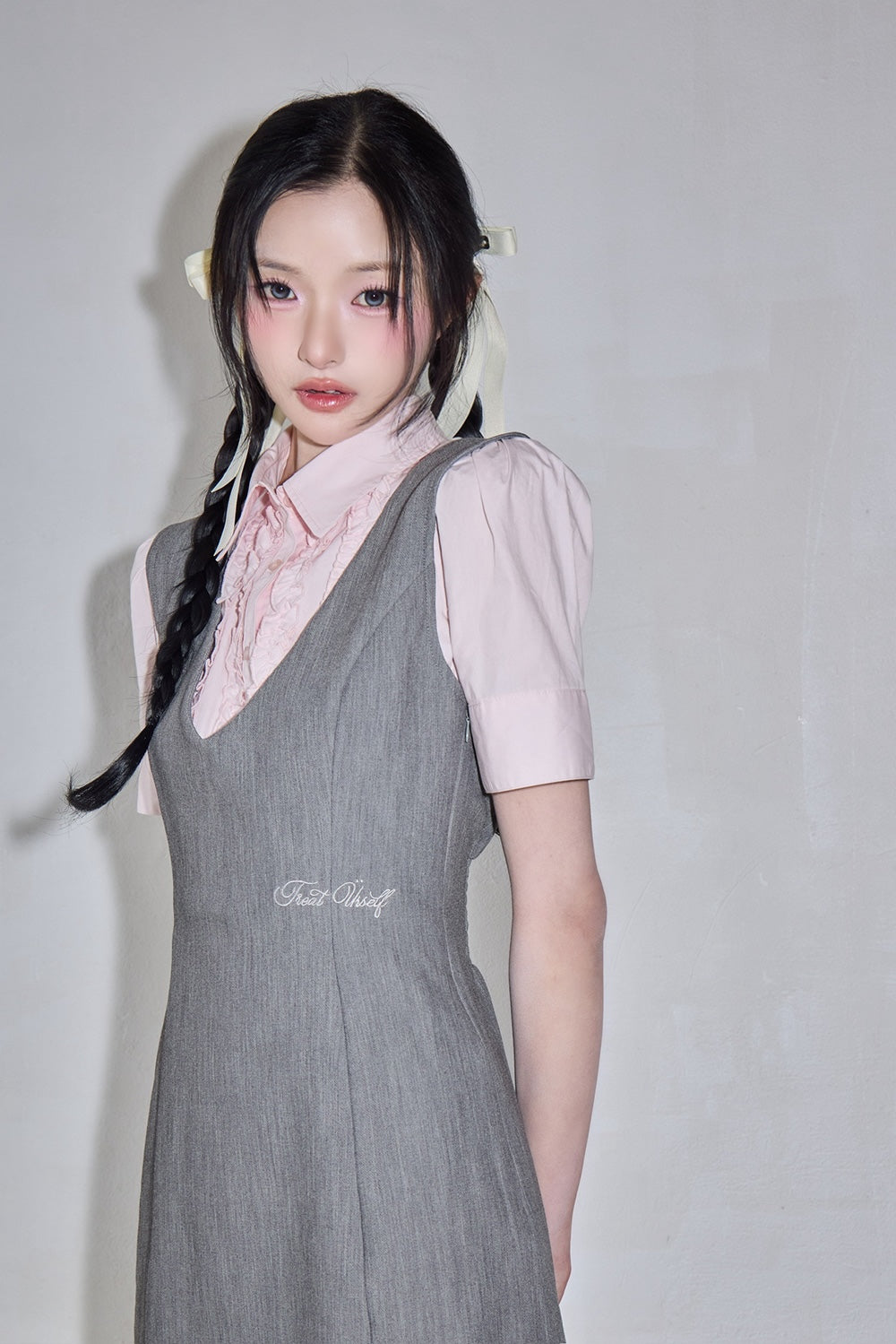 classy line jumper skirt