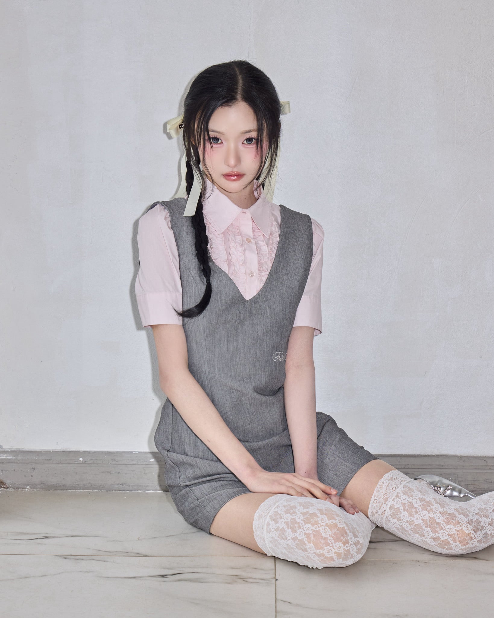 classy line jumper skirt