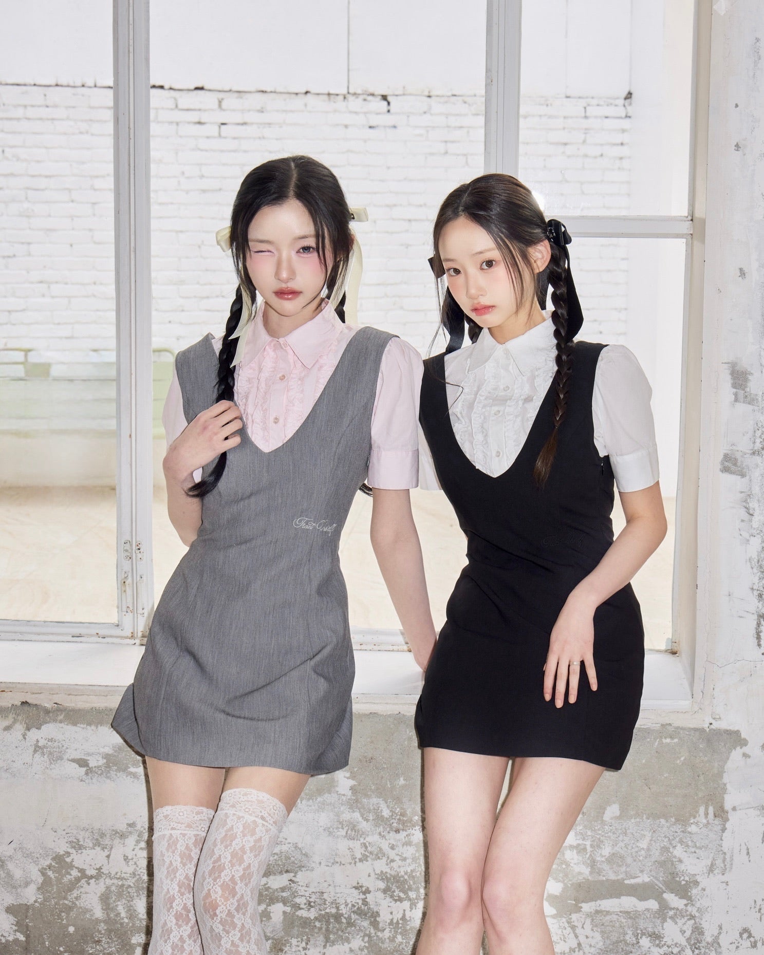 classy line jumper skirt