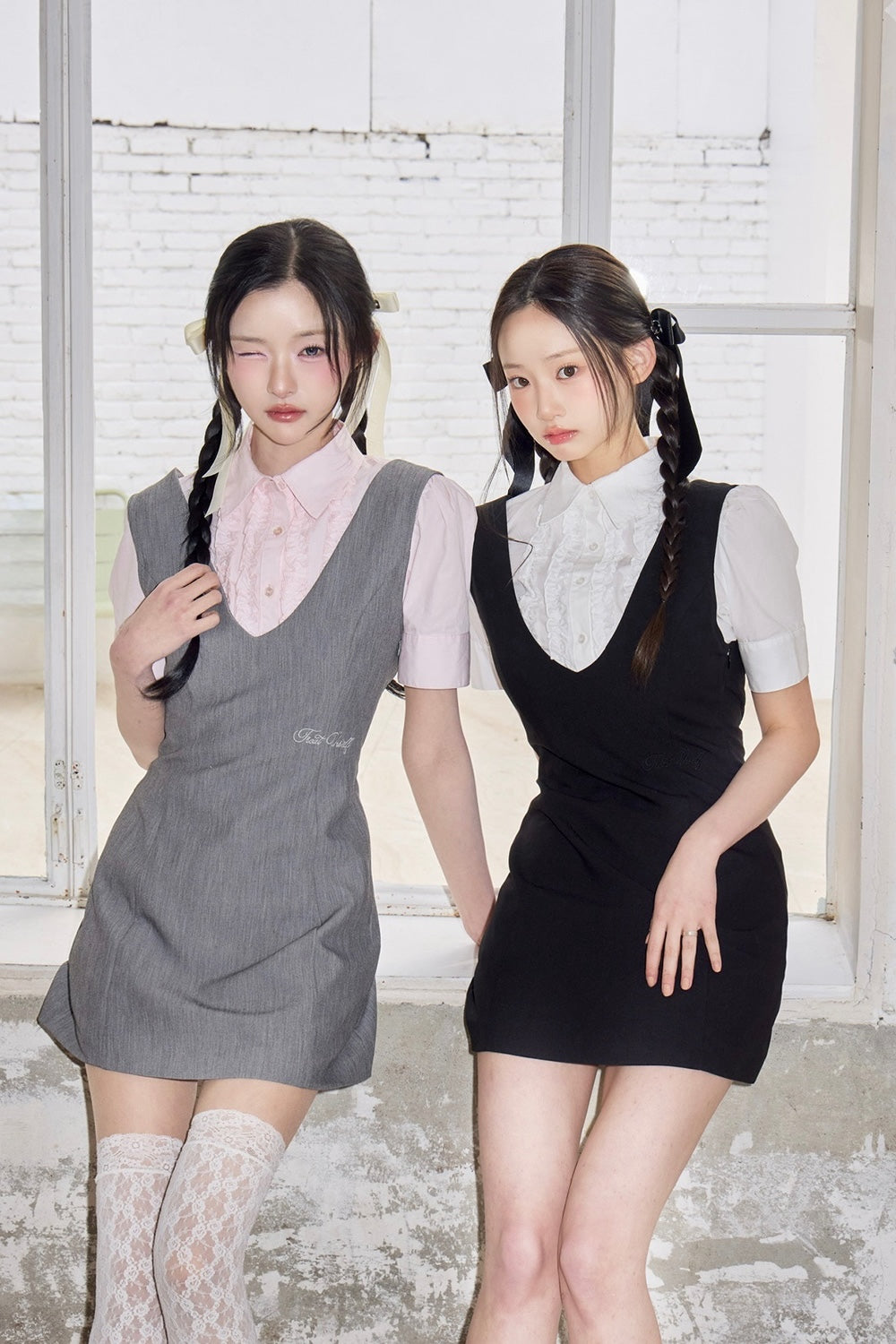 classy line jumper skirt