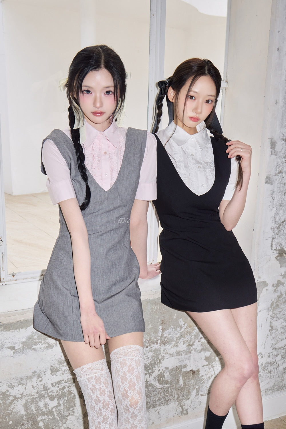 classy line jumper skirt