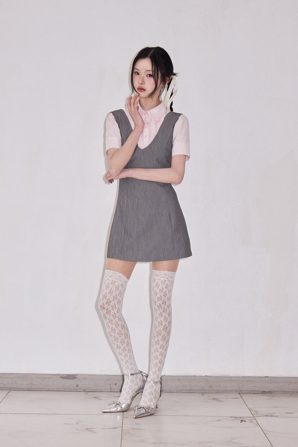 classy line jumper skirt