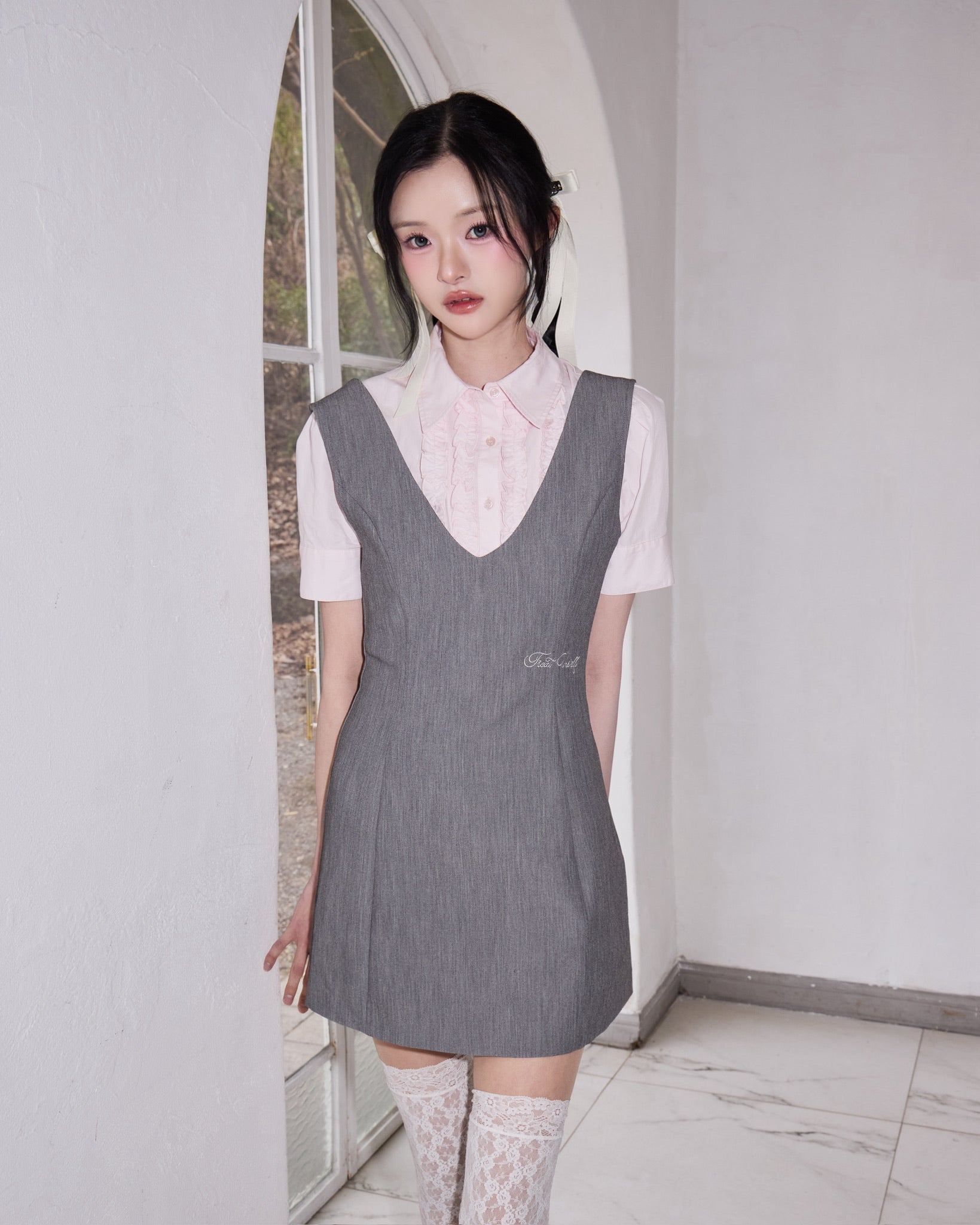 classy line jumper skirt