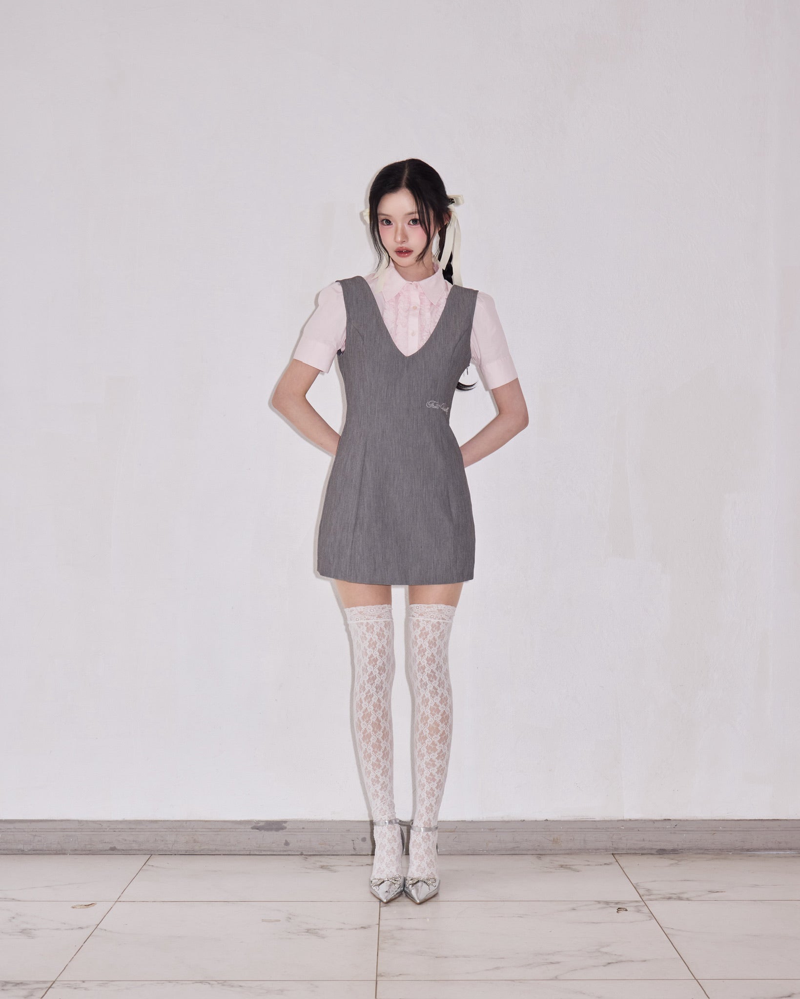 classy line jumper skirt