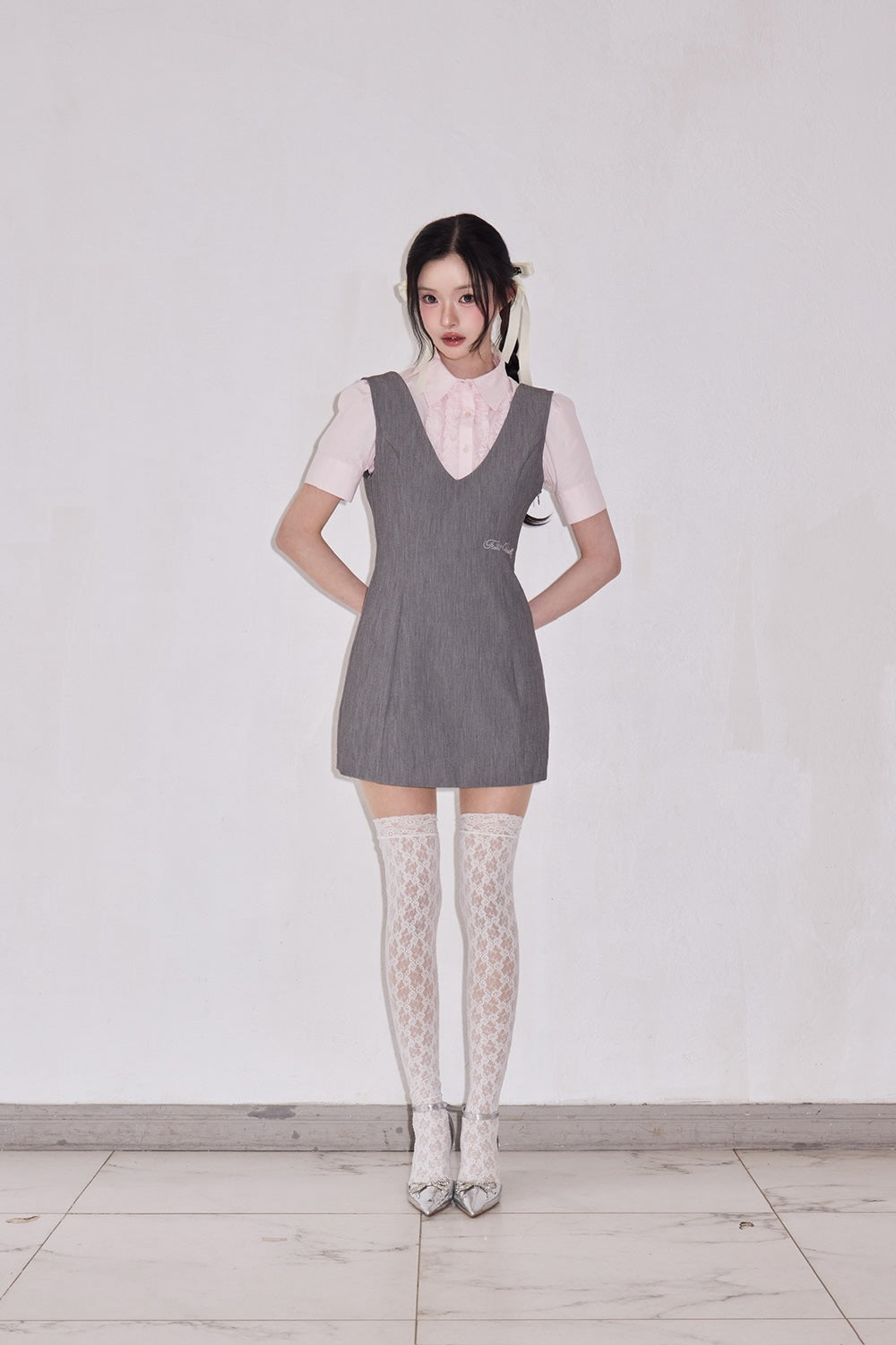 classy line jumper skirt