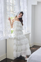 Ballerina lace tulle long skirt