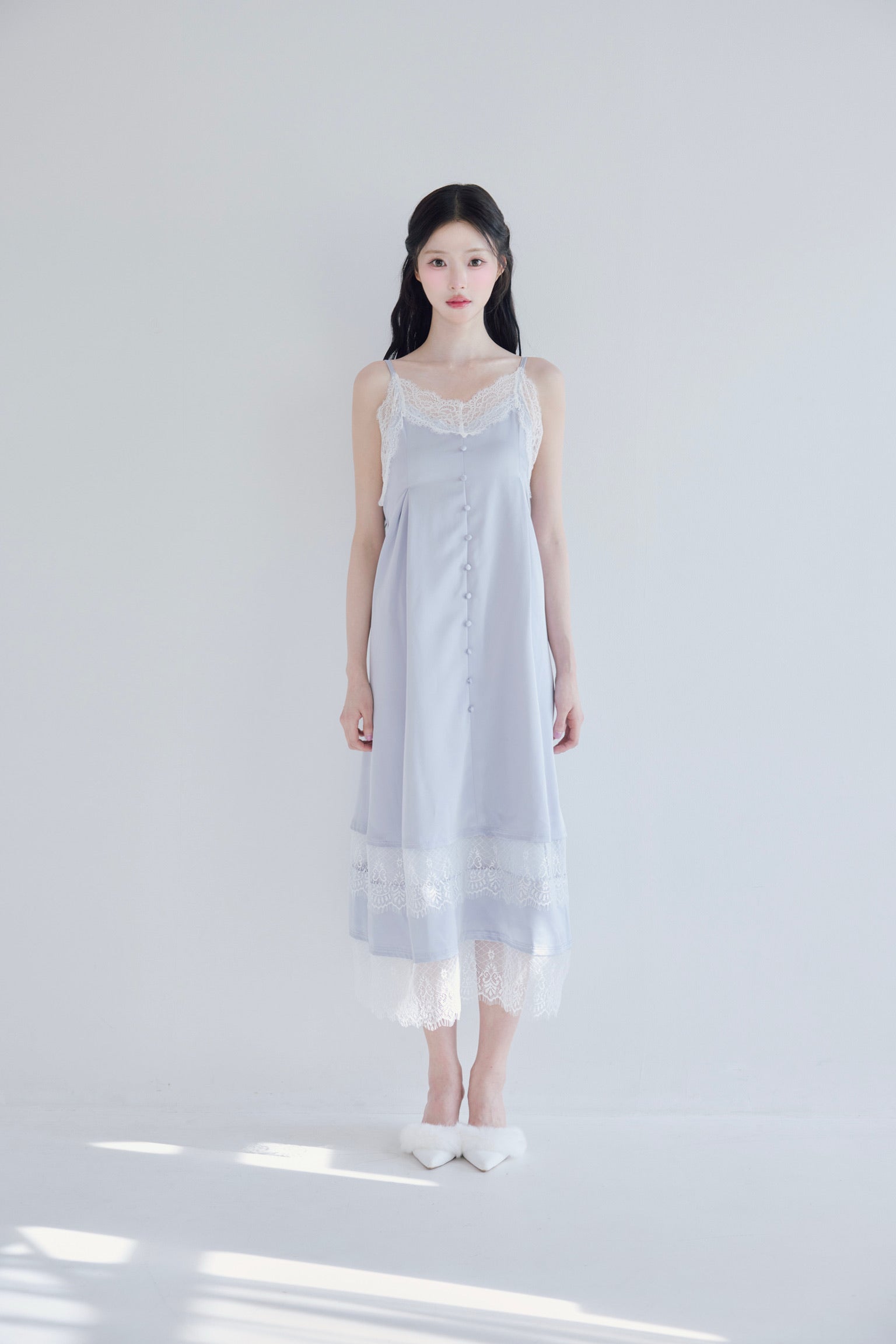 ワンピース Sophie satin lace cami one-piece dot Sophie satin lace cami one-piece – Treat Ürself
