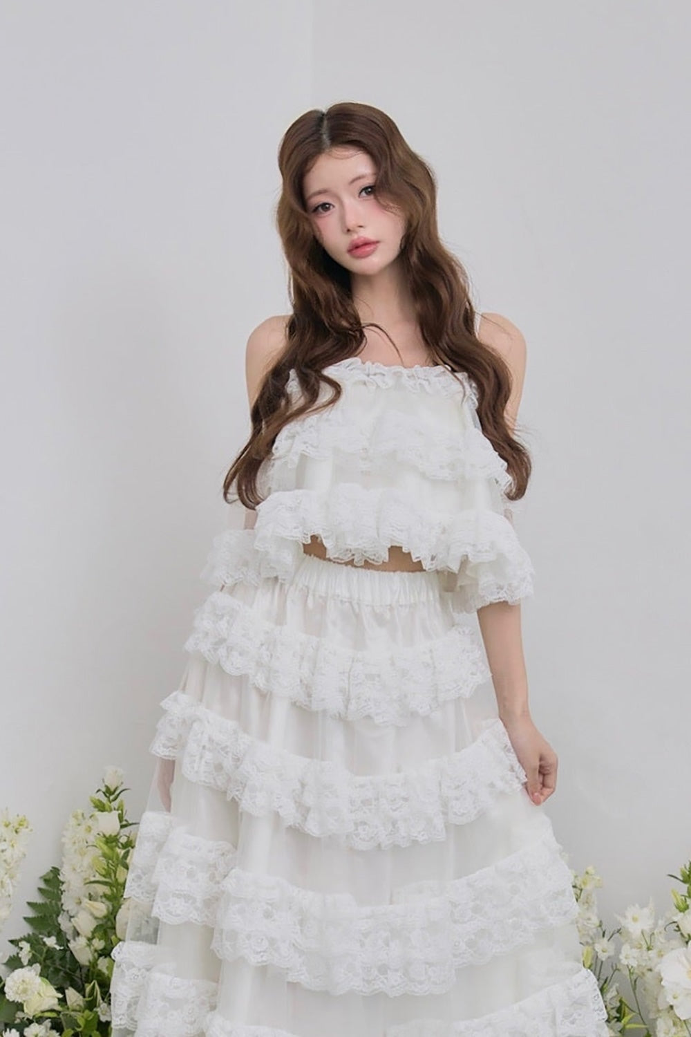 Ballerina lace cami tulle tops