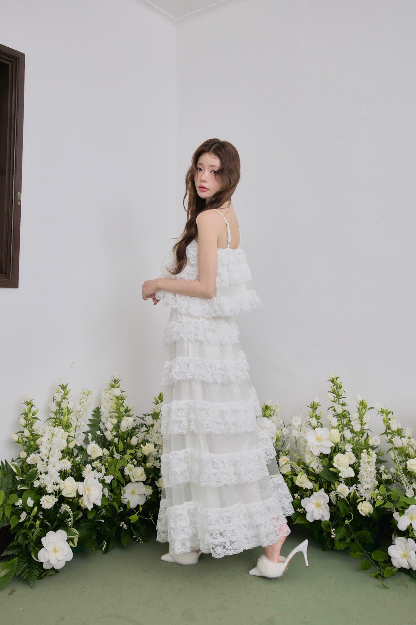 【予約販売】Ballerina lace tulle long skirt