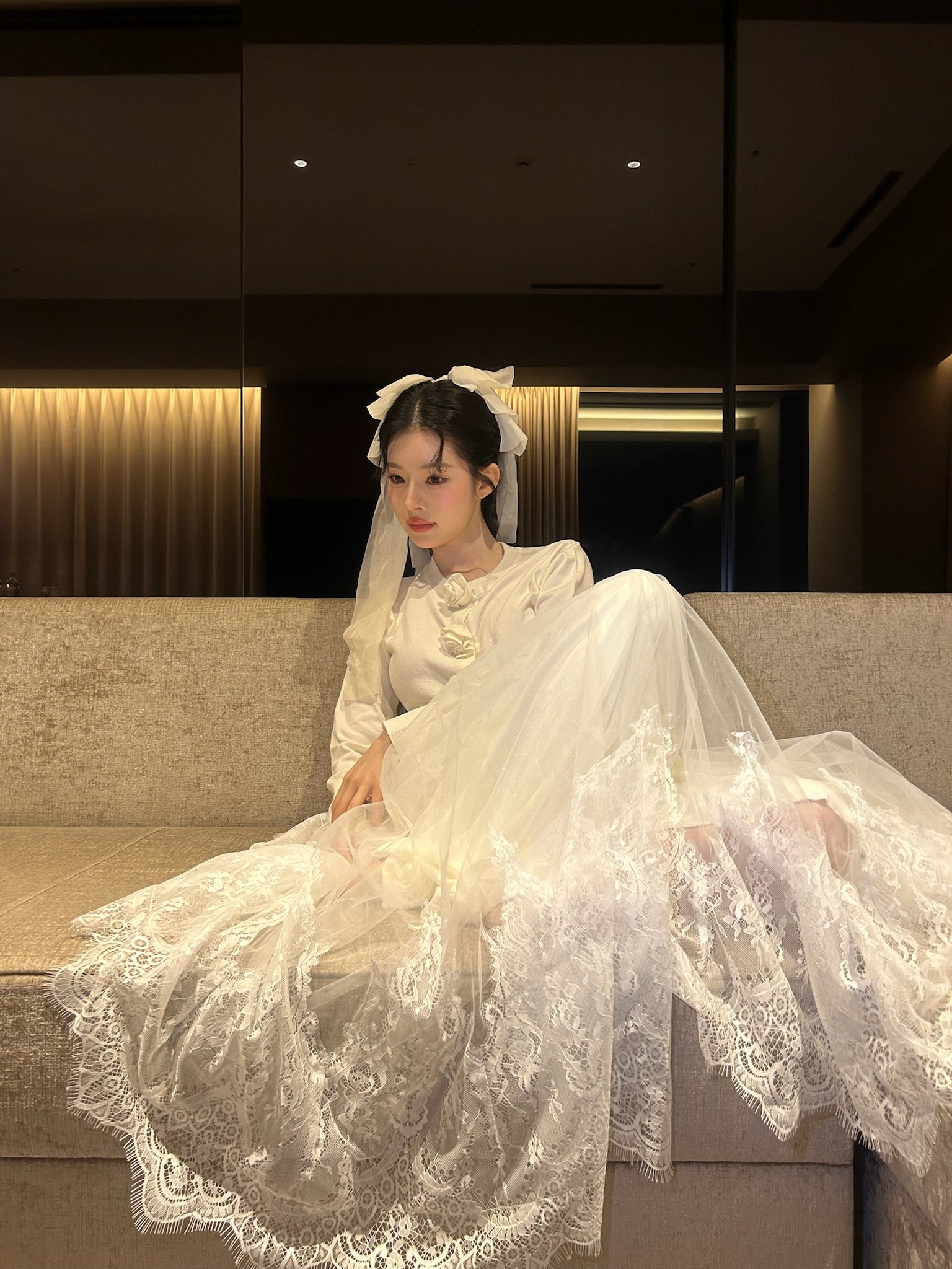 【予約販売2月中旬〜下旬】Clara Tulle Lace Long Skirt