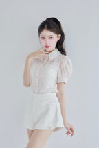 étoile flower lace blouse