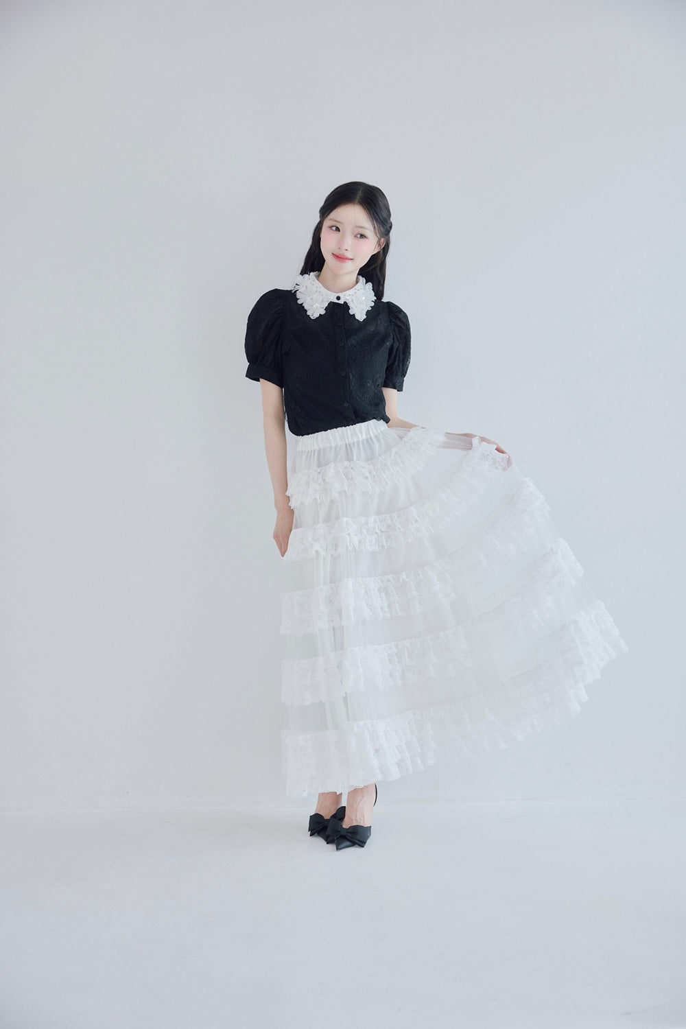étoile flower lace blouse