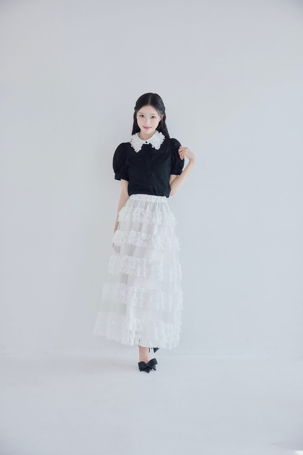 étoile flower lace blouse