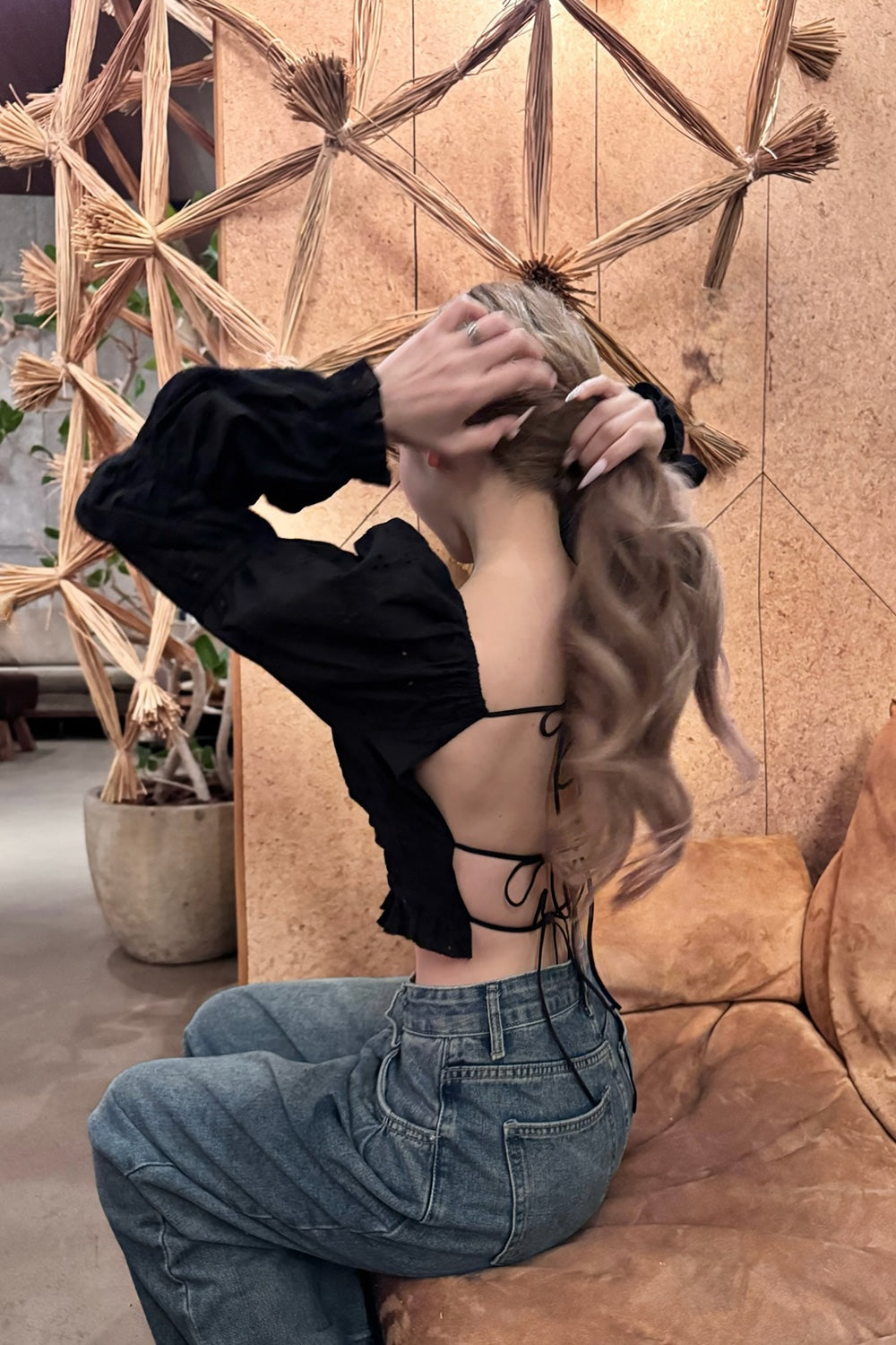 Back Open Peony Top